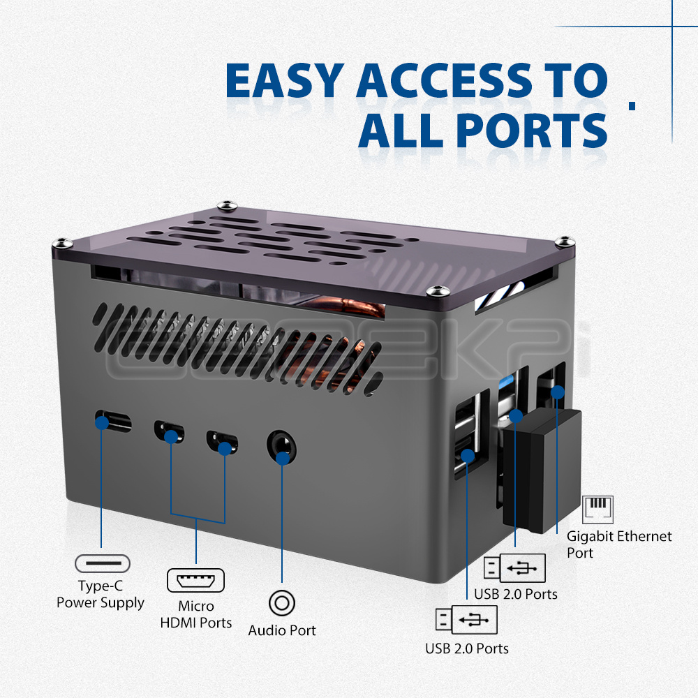 GeeekPi  Aluminum Brick Case B - Argon One V3 M.2 Nvme Case review and price